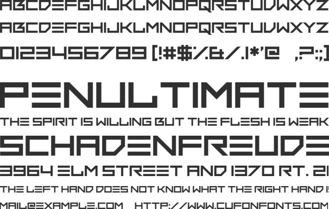 Thumbs Down font preview