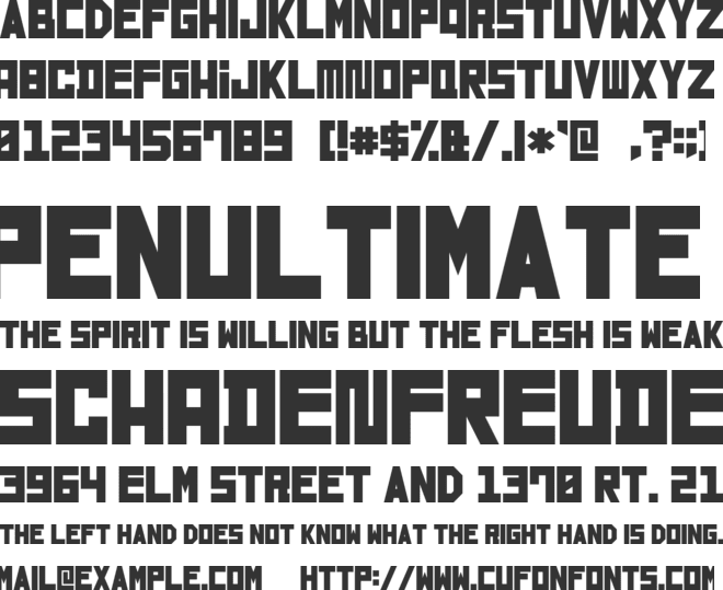 Metropolische font preview