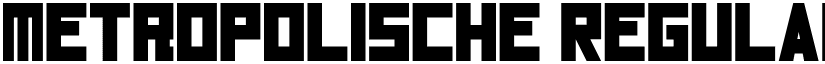 Metropolische Regular font