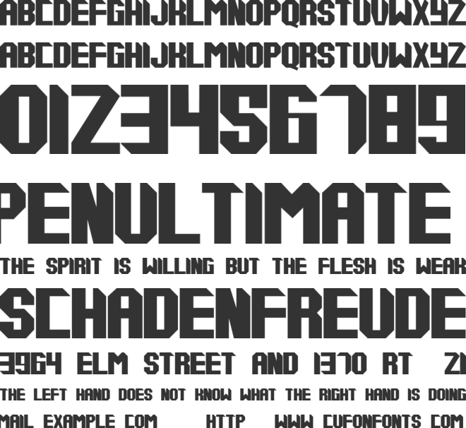 tups000 font preview