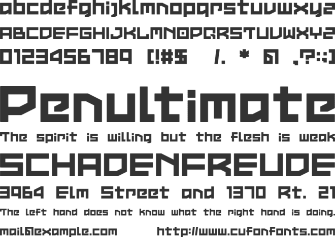 LVDC Common2 font preview