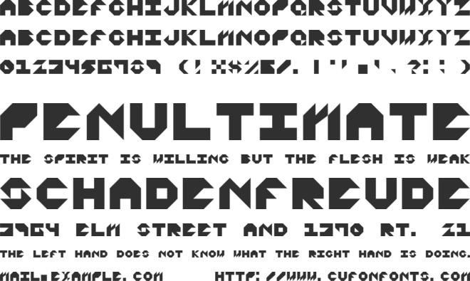 Void 2058 font preview