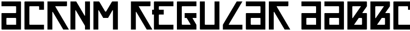 ACRNM Regular font