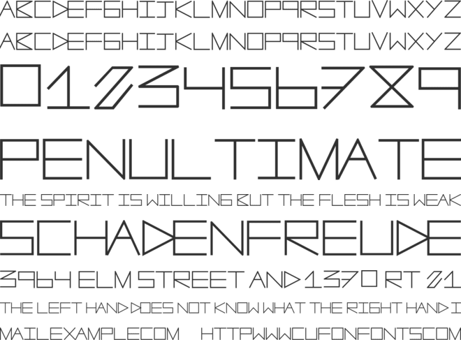 AnotherLine font preview