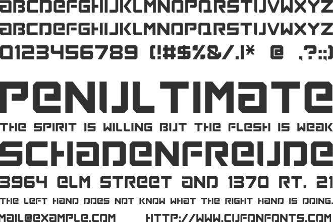 Loaded font preview