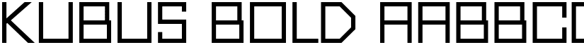 Kubus Bold font
