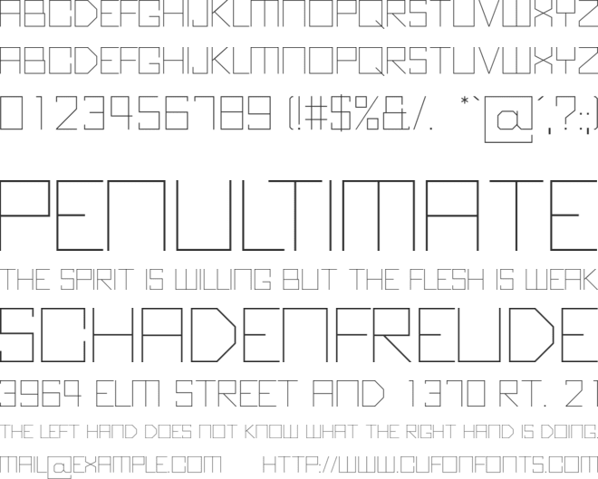 Kubus font preview