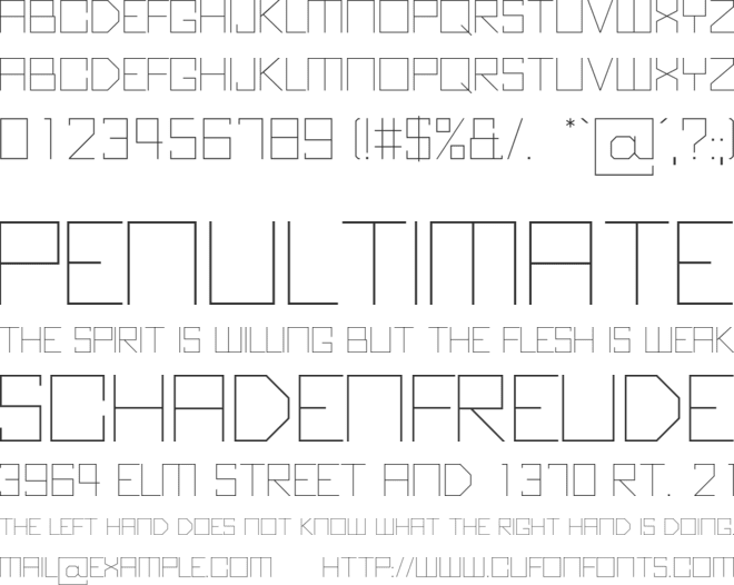 Kubus font preview