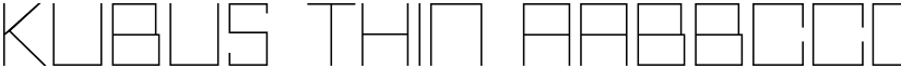 Kubus Thin font