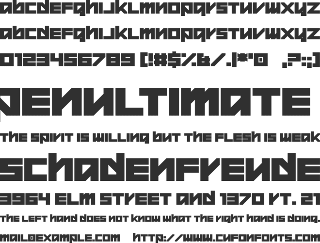 Warheed font preview