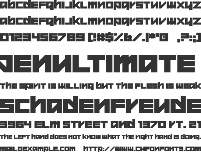 Warheed font preview