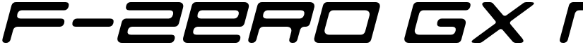 F-Zero GX Menu Font Oblique Rounded font