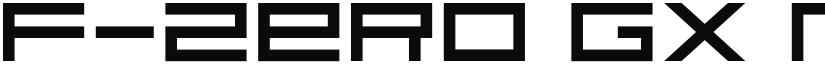 F-Zero GX Menu Font font download