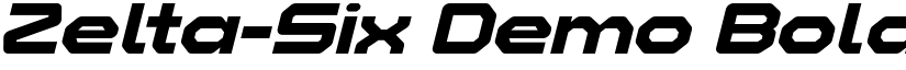 Zelta-Six Demo Bold Italic font