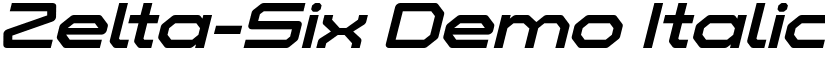Zelta-Six Demo Italic font