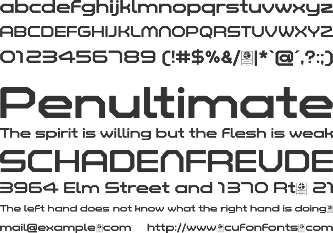 Zelta-Six Demo font preview