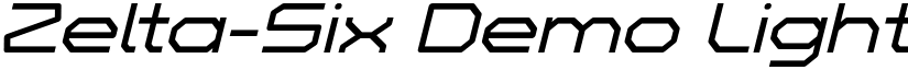 Zelta-Six Demo Light Italic font
