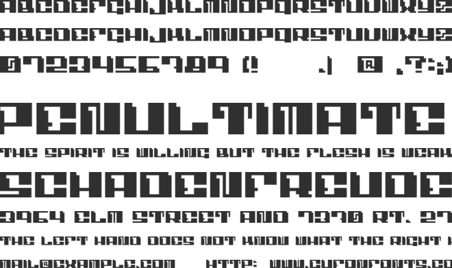 Angulo font preview