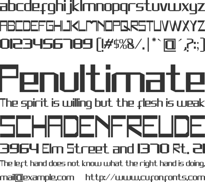 Rivesquare font preview