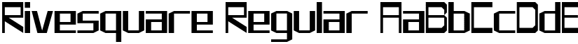 Rivesquare Regular font