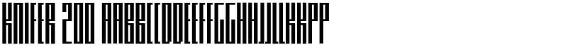 Knifer 200 font