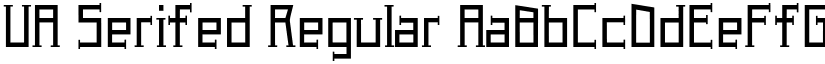 UA Serifed Regular font