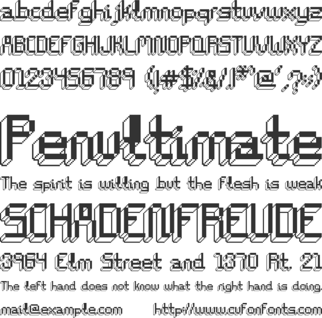 Chip Tunes font preview