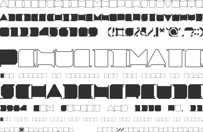 Minimal X font preview