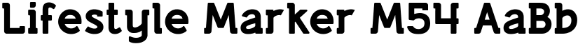 Lifestyle Marker M54 font