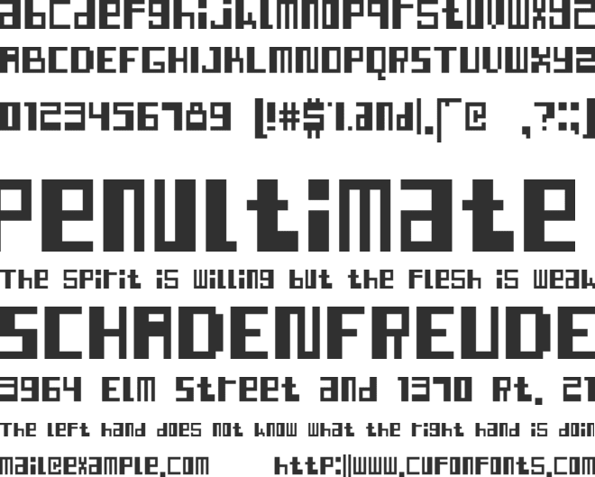 Indo-Malay Confrontation font preview