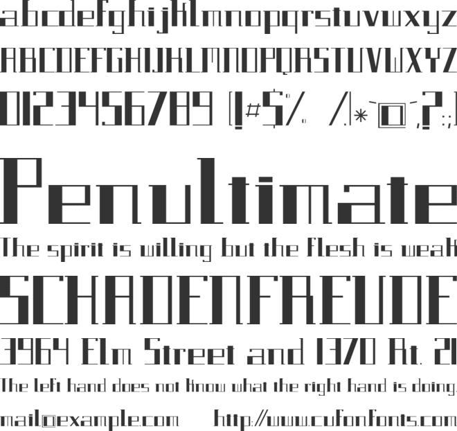 Paralela font preview