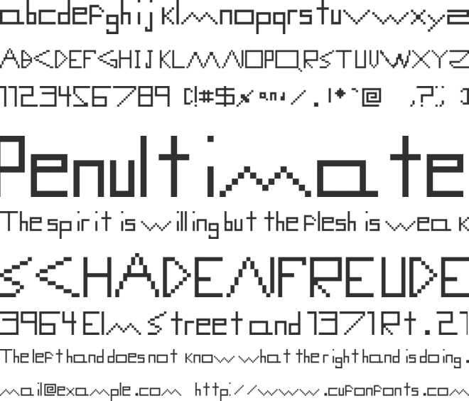 Computer Malfunction Error font preview