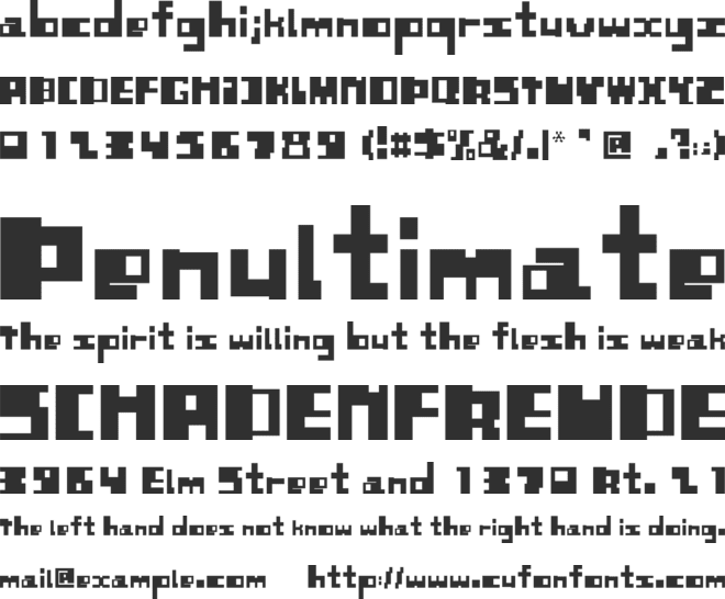 Blocked Out font preview