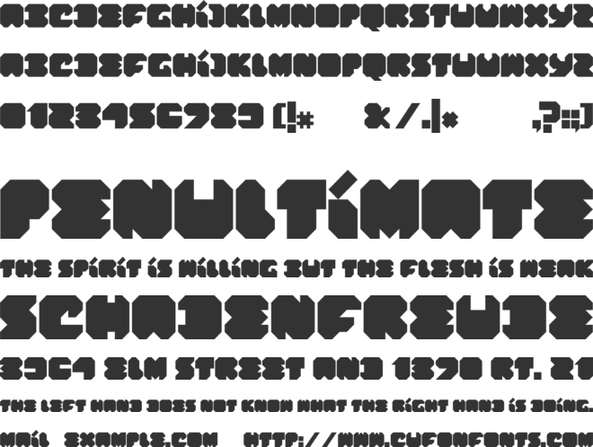 Think Pink font preview