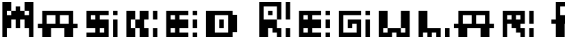 Masked Regular font