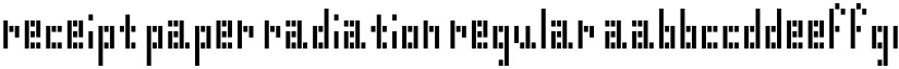 Receipt Paper Radiation Regular font