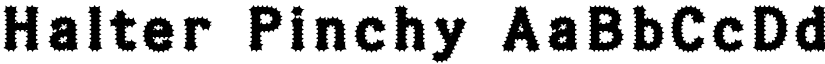 Halter Pinchy font