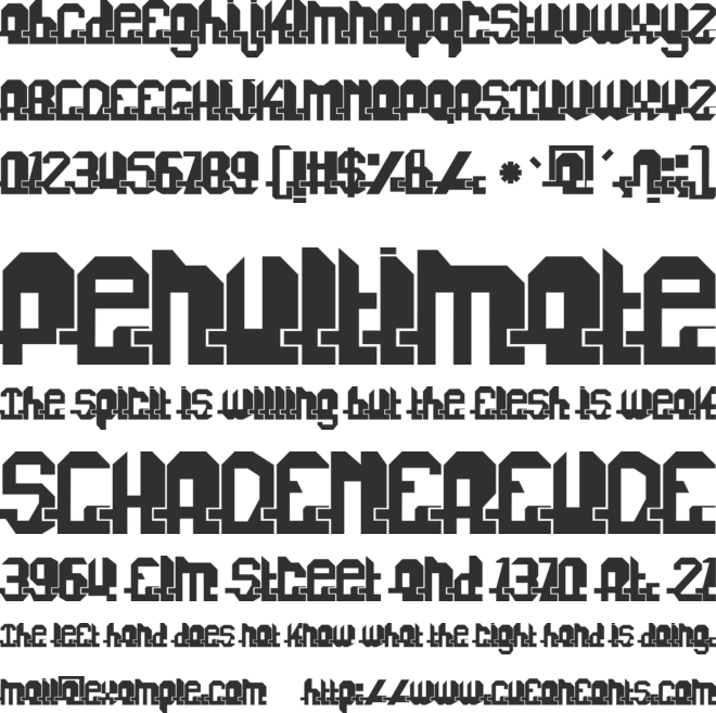 Fonuzzle font preview