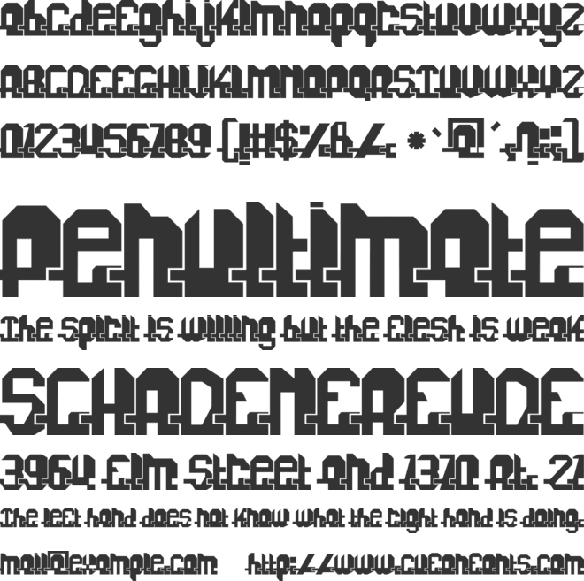 Fonuzzle font preview