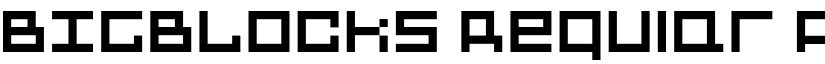 BIGBLOCKS Regular font