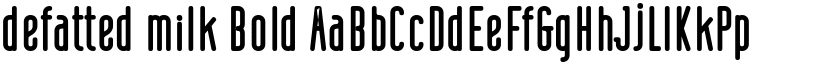 defatted milk Bold font