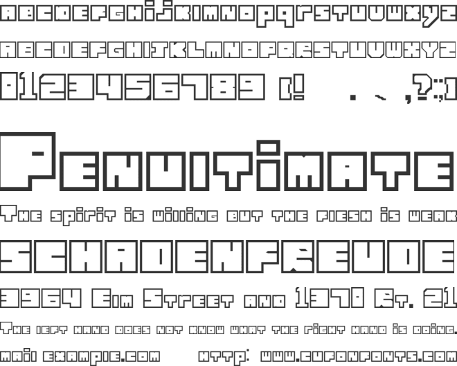 Lettres cubiques font preview