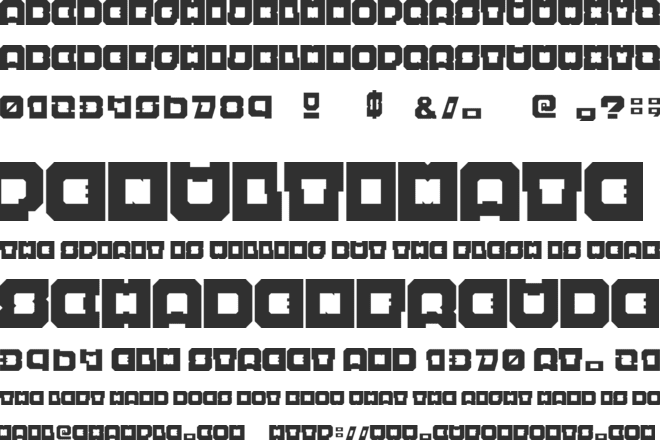 Cell Bloch font preview