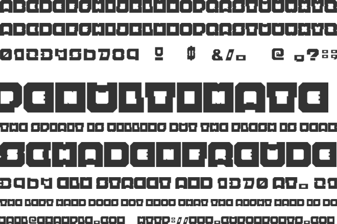 Cell Bloch font preview