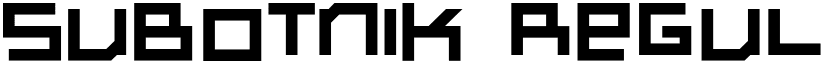Subotnik Regular font