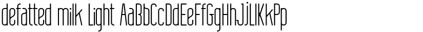 defatted milk Light font