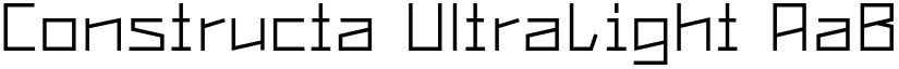 Constructa UltraLight font