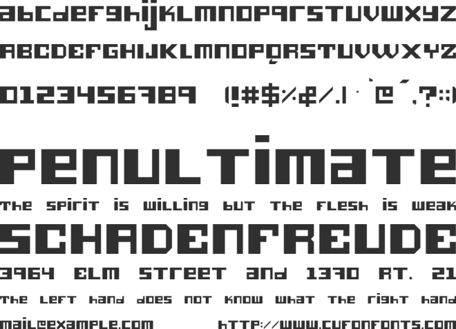 Hieronimus font preview