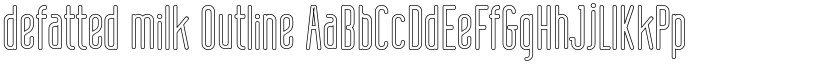 defatted milk Outline font