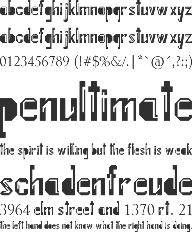 Internal Fratture font preview